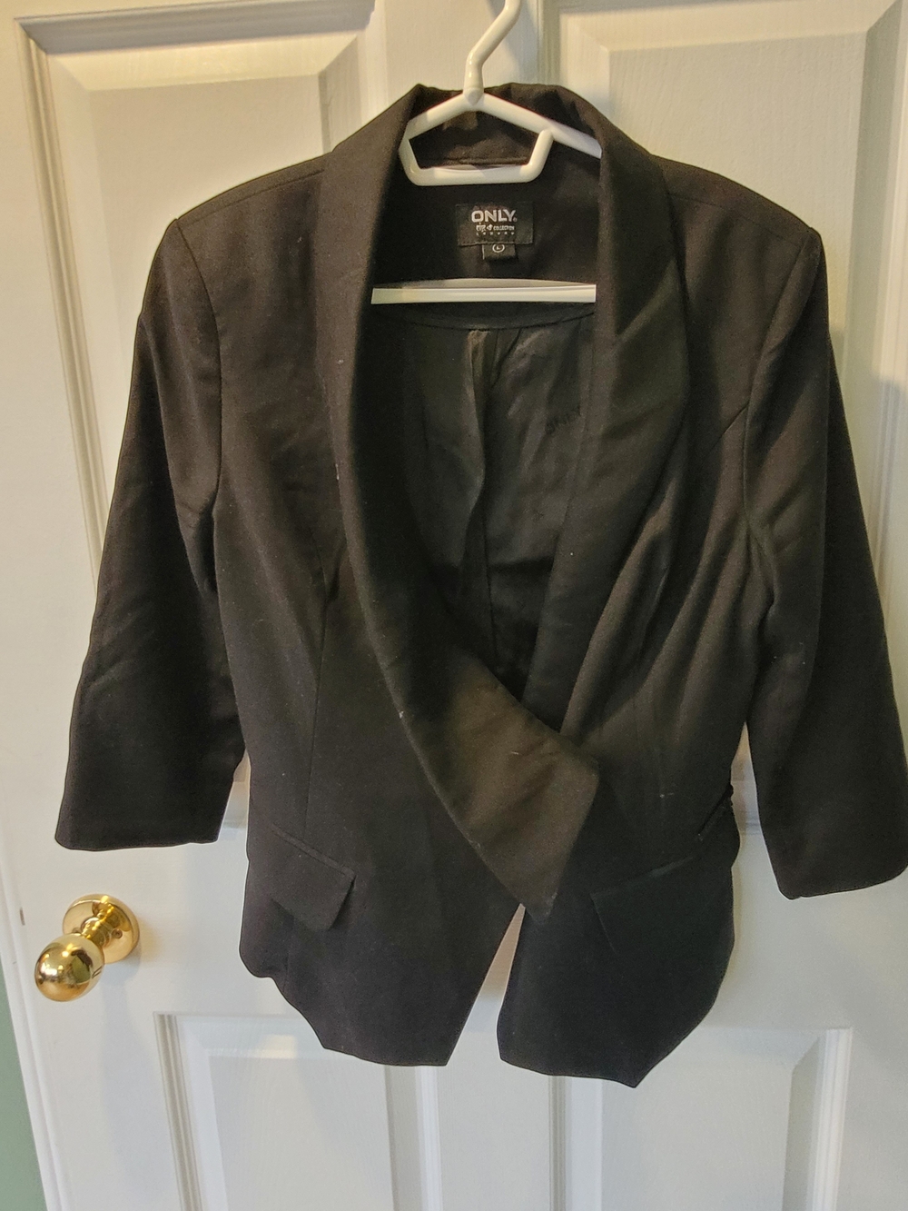 ONLY Black Cropped Blazer With Asymetrical Panels